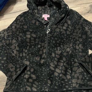 Black and Brown animal Patterned full zip Hoodie- LP